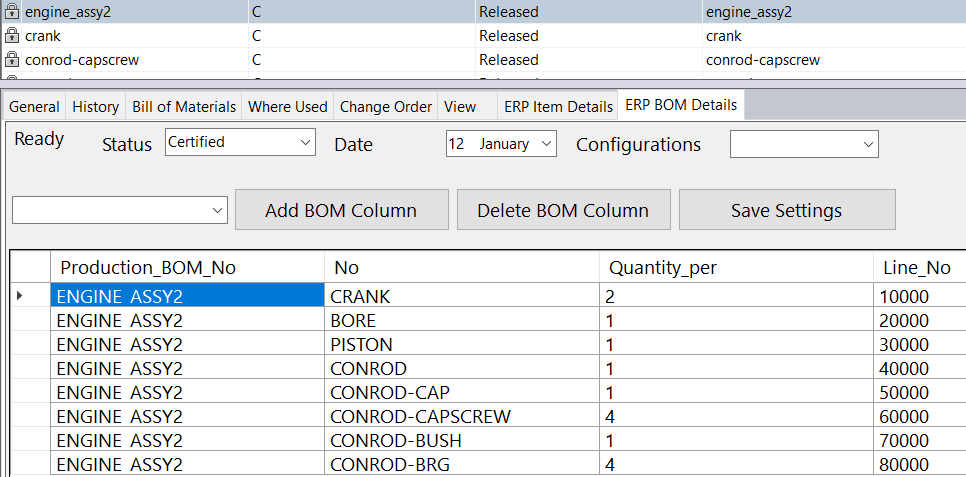 Dynamics 365 SCM BOM Inside Autodesk Vault