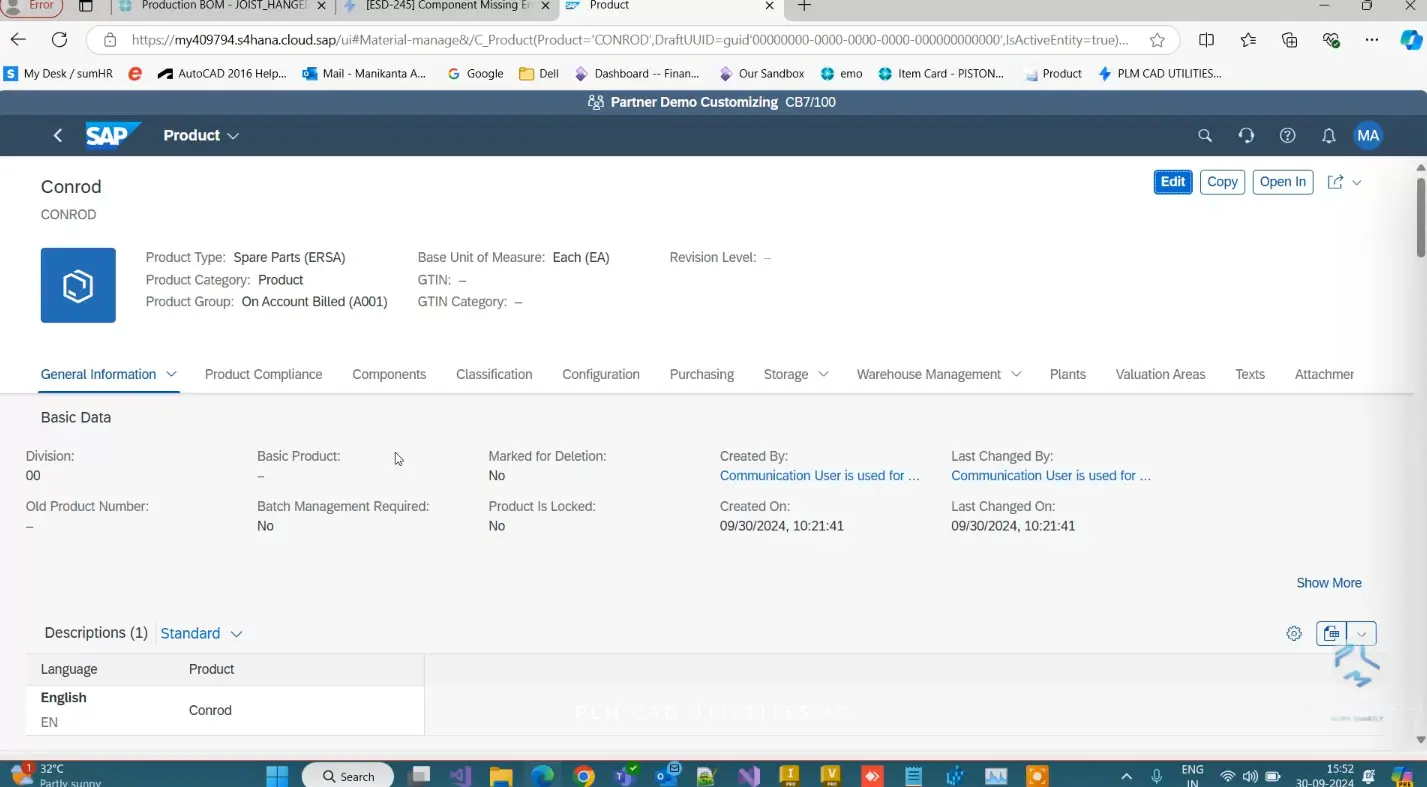Confirm Product in SAP S/4 HANA